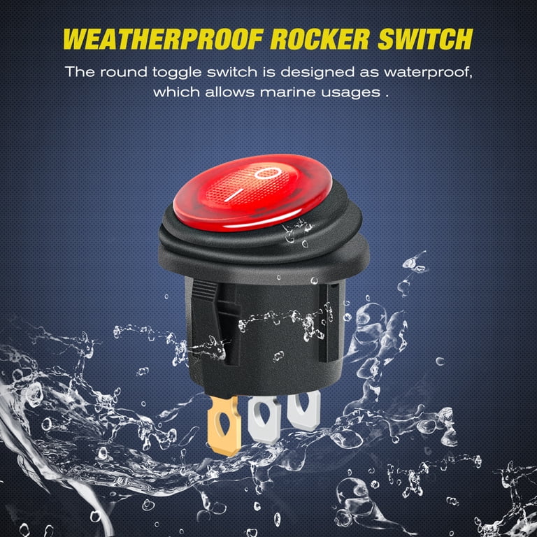 Waterproof Rocker Switch Waterproof Momentary Horn Button Switch – ON ...