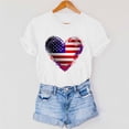 thumbnail image 6 of Vetsdori Red White and Blue Shirts for Women Patriotic 4th of July Pullover Short Sleeve Independence Day Casual Graphic,Fashion Summer Womens Tops Crew Neck, 6 of 7
