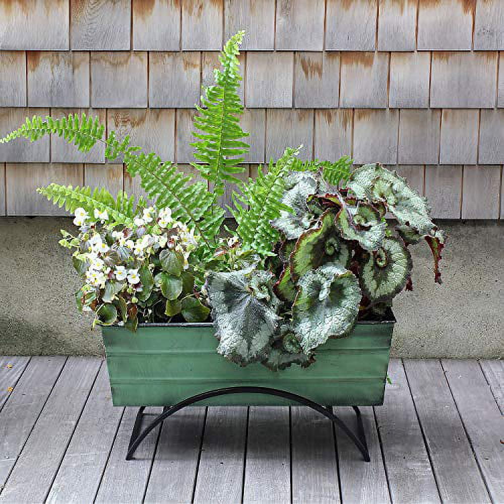 Achla VFB-05-S Flower Planter Box with Odette Stand, Green - Medium