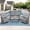 Gray Wicker/Gray Cushions, variant on Meetwarm 5 Stainless Steel All Weather Outdoor Conversation Sets with Coffee Table, Brown/Navy