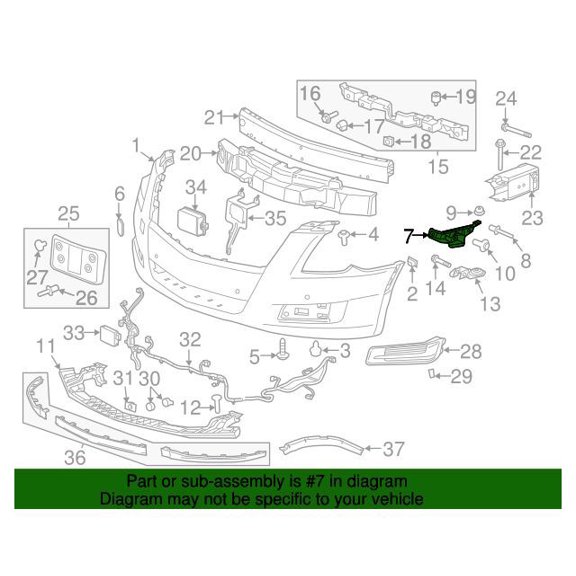 GM 22972525 Bracketbody Si Frt Bpr Fascia