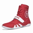 thumbnail image 2 of New Arrival Men'S Plus Size High-Top Professional Training Anti-Slip Cushioned Wrestling Shoes Durable Boxing Shoes, 2 of 7