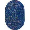 thumbnail image 2 of Rugs.com Blossom Collection Rug – 5' x 8' Oval Blue Medium Rug Perfect For Living Rooms, Large Dining Rooms, Open Floorplans, 2 of 8
