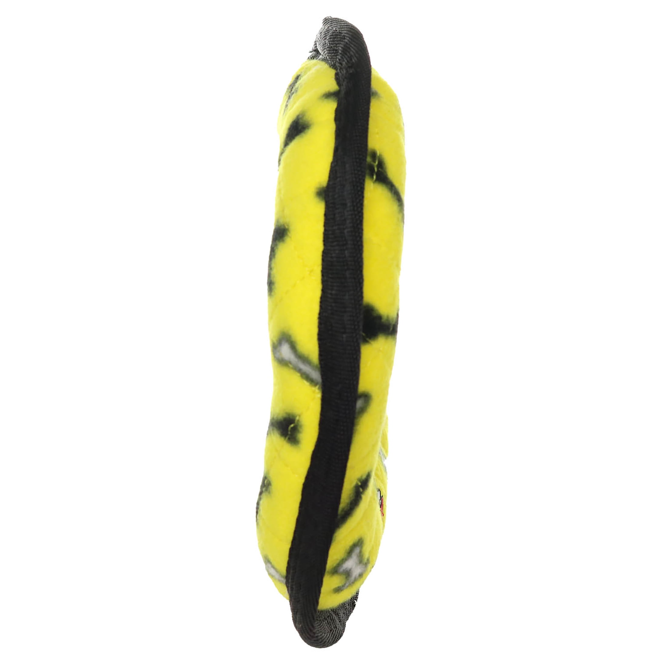 Tuffy Ultimate Ring Yellow Bone Durable Plush Squeaky Dog Toy