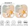 thumbnail image 4 of CYU SHOP Beach Starfish Windshield Sun Shade Portable and Foldable 2-Piece Colorful Car Front Window Sunshade Blocks Sun Visor, Universal Size, 4 of 6