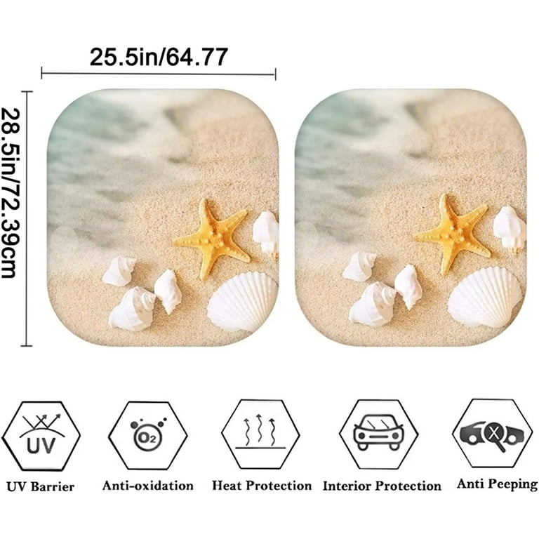 Bingfone Strawberry1 Windshield Sun Shade 2-Piece Foldable Car Front Window Sunshade For Most Sedans Suv Truck Auto Blocker Visor Protector Blocks Ma