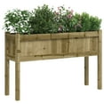 thumbnail image 3 of vidaXL Garden Planter with Legs White 43.3" x 12.2" x 27.6" Solid Wood Pine, 3 of 71