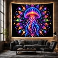 thumbnail image 6 of Moon Stars Bioluminescent with Jellyfish Bell Dome Shaped, Mystical Fantasy for Space Lovers, Galaxy Room Decor, Mother'S Day Gift, Tapestry Wall Hanging for Bedroom and Dorm, 6 of 7