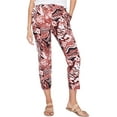 thumbnail image 3 of Rachel Roy Womens Printed Casual Cropped Pants, Red, 10 Short, 3 of 4
