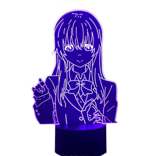 Lámpara 3D shaofei figura de Nishimiya Shouko 16 colores Control remoto luz de noche