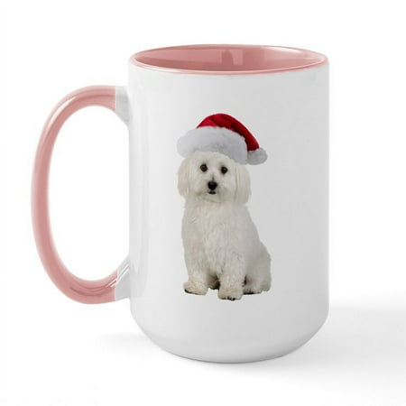 

CafePress - Bichon Frise Santa Large Mug - 15 oz Ceramic Large Mug
