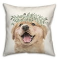 thumbnail image 2 of Creative Products Golden Retriever With Leaves 18 x 18 Spun Poly Pillow, 2 of 7