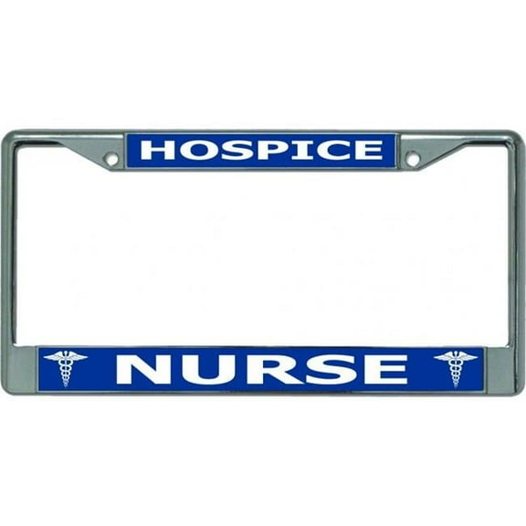 Hospice Nurse Chrome License Plate Frame
