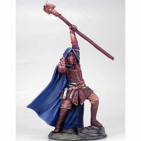 Male Mage with Staff Miniature Visions In Fantasy Dark Sword Miniatures