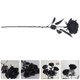thumbnail image 2 of 6 rosas artificiales de tallo falso, rosas negras, flores realistas., 2 of 4