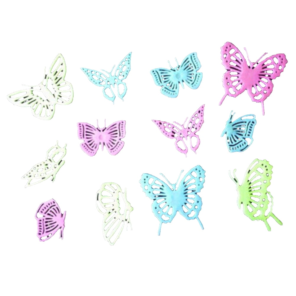 96 Pieces Glow in The Dark Luminous 3D Butterfly Wall Decals Decor  Removable Butterfly Stickers DIY Art Crafts Decor for Kids Bedroom Home  Garden