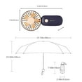 thumbnail image 3 of Dvkptbk Portable Fan Mini USB Handheld Fan, Portable 3-speed Desktop Fan, Outdoor Personal Umbrella & Small Fan Combo, Summer Fun Gift Set for Office, Home, Outdoor Travel on Clearance, 3 of 9