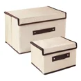 thumbnail image 1 of Caja de almacenamiento de ropa plegable de 2 piezas con tapa ER, 1 of 5