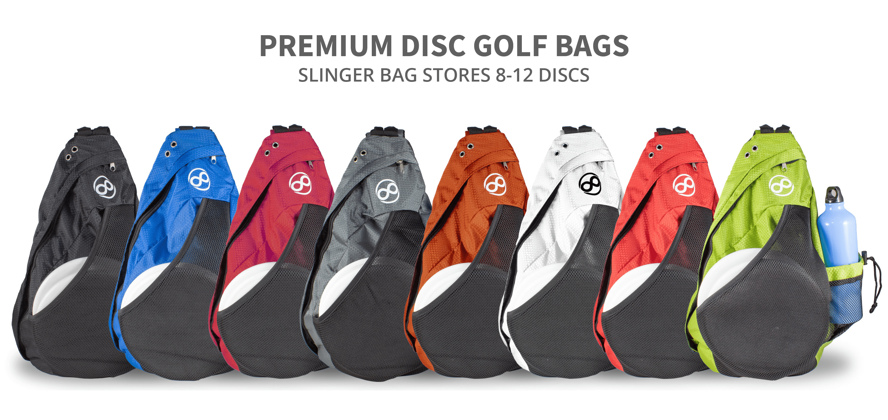 Infinite Discs Slinger Deluxe Disc Golf Bag (Charcoal Black)