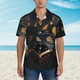 thumbnail image 2 of Honeii Casino Cards Poker Print Men’s Hawaiian Shirt,Classic Button-Down Short Sleeve Shirt, for Beach, Vacation, and Outdoor Activities,Medium, 2 of 7