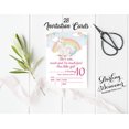 thumbnail image 3 of Darling Souvenir Blue Birthday Invitation Card 28 Pcs Fill or Write In Blank Invites Printable Party Supplies 5 x 7 Inches, 3 of 5