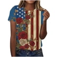thumbnail image 2 of 4th of July Shirts for Women America Printed Tshirt Patriotic Vintage USA Tee Tops, 2 of 5