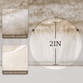 thumbnail image 5 of Phantoscope Ultra Soft Faux Fox Fur Light Brown, Indoor Area Rug, 2 x 6 ft, Irregular Shape, 5 of 6