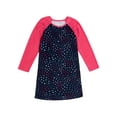 thumbnail image 3 of Wonder Nation Girls Super Soft Fleece Long Sleeve Nightgown, 2-Pack, Sizes 4-18 & Plus, 3 of 3