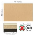 thumbnail image 4 of 10 Boards of 12”x 19”, 6mm 1/4th inch MDF (Medium Density Fiberboard), Laser Ready, Unfinished | for Laser Engraving, CNC, Wood Burning, Router, Scroll Saw. by Craft Closet, 4 of 4
