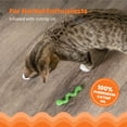 thumbnail image 3 of Catstages OrkaKat Wiggle Worm Cat Chew Toy – Catnip Dental Toy for Kittens and Cats, Orange Rubber with Ridges, 3 of 4