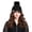 Black/Black, variant on Women's Wool Blend Baseball Cap with Faux Fur Pompom