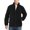 Black, variant on PiGOGI Men's Winter Coats Hooded Casual Jacket Outdoor Zipper Solid Color Long Sleeved Top with Zipper Pockets Gray M