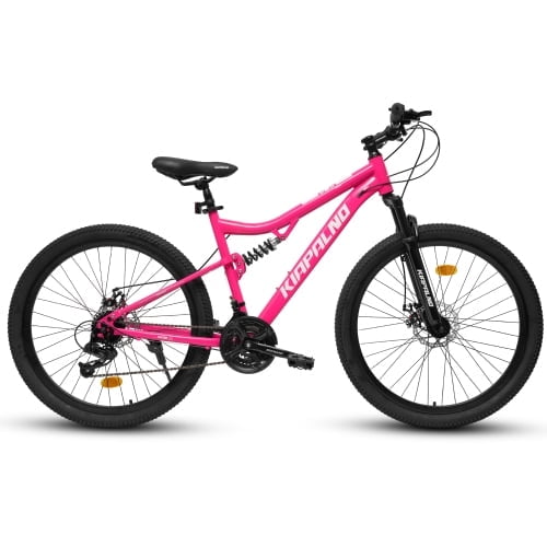 RAISTYW 26 inch All-Terrain Mountain Bike for Women, 21 Speed Women Bike with Dual Disc Brakes, Carbon Steel Frame Mountain Bicycle, Red