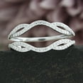 thumbnail image 4 of AFFY Infinity Wedding Ring Guard Enhancer, 0.40CT Moissanite Diamond 14K White Gold over Silver-7, 4 of 8