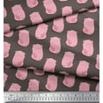 thumbnail image 2 of Soimoi Poly Georgette Fabric Pig Animal Print Fabric by The Yard 52 Inch Wide, 2 of 3