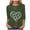 Army Green, variant on felwors Womens Tops 3/4 Sleeve T Shirts Plus Size Crewneck Flowers Graphic Basic Tees for Women Fall Fashion Clothes 2025 (Army Green, XXL)