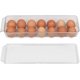 thumbnail image 3 of Caja de huevos, 1 pieza, caja de almacenamiento de huevos, 14 rejillas, estante de huevos apilable, contenedor de huevos de nevera transparente para nevera, cocina, Camping, Picnic TUNC Sencillez, 3 of 5