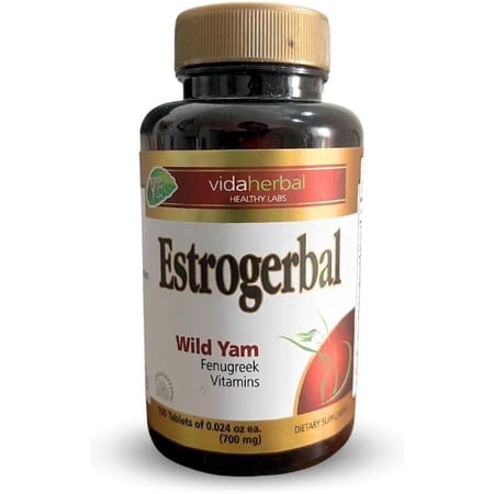 Vidaherbal Wild Yam, Fenugreek & Coral Calcium Herbal Supplement, 100 Tablets