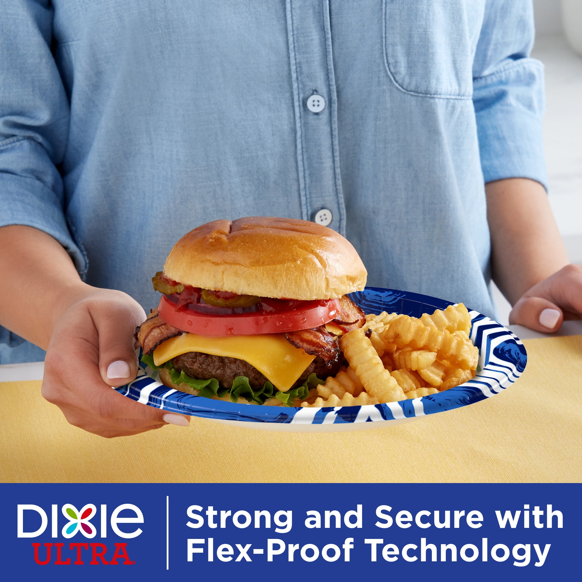 (2 pack) Dixie Ultra Disposable Paper Plates, 8.5", Multi-Color, 25 Count