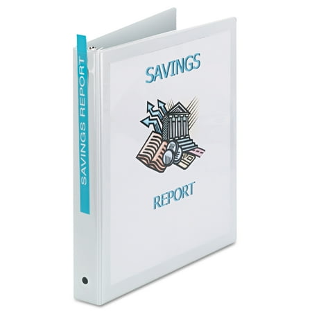 - (2 Pack) Avery Economy Round Ring View Binder, 11 x 8 1/2, White, 1