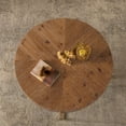 thumbnail image 4 of BSHTI 33.86"Modern Retro Splicing Round Coffee Table,Fir Wood Table Top with Gold Cross Legs Base, 4 of 16