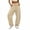 A - Khaki 1, variant on Women's Loose Fit Sweatpants Fall Wide-Leg Casual Pants with Pocket, Drawstring, Elastic High Waisted, Straight Leg, Lounge, Solid, Baggy Sweatpants
