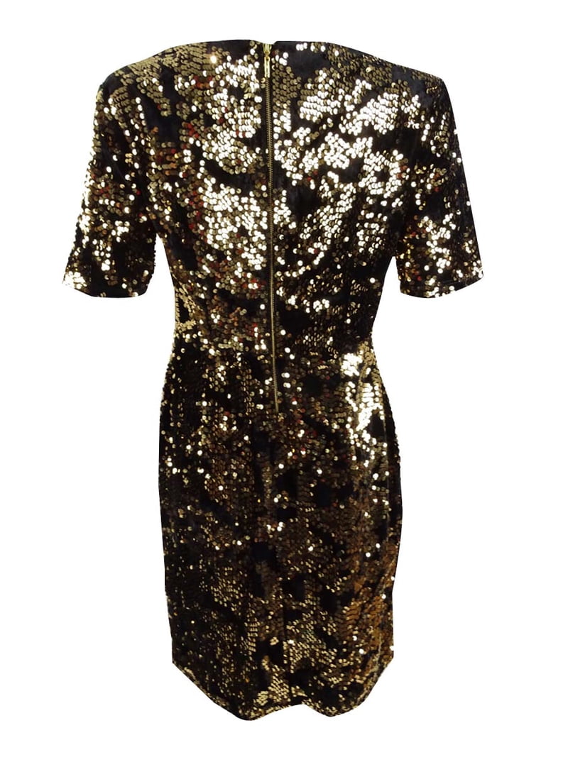 inc sequin dress INC International Concepts Women’s Petite Sequin Dress (PM, Gold)