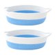 thumbnail image 1 of Cesta de cuerda de algodón, cesta de almacenamiento tejida pequeña, bandeja de tela, tipo abierto redondo, 2 uds., 1 of 5