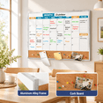 Monthly Calendar Dry Erased 24x18 Inch Double-sided Whiteboard And ...