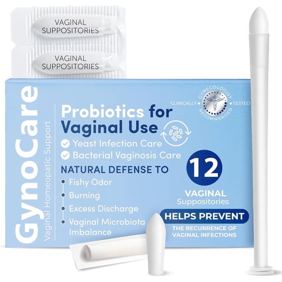 Vaginal Probiotics Suppositories for Women | Boric Acid for Women | pH Balance Support | Helps with Odor, Burning, Itching & Discharge | Yeast Infection Care for Feminine Comfort | 12 Suppositories