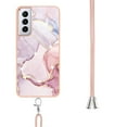 thumbnail image 3 of SaniMore for Samsung Galaxy S24 2024 Case with Detachable Crossbody Lanyard Shockproof TPU Backplane Marble Pattern Luxury Fashion Anti-drop Slim Lightweight Cover For Samsung Galaxy S24, Rosegold, 3 of 4