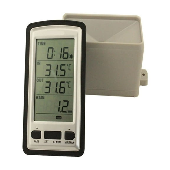 Wireless Rain Meter Rain Gauge Thermometer Weather Station for Indoor Outdoor Temperature ,Weather Forecast