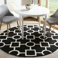 thumbnail image 2 of SAFAVIEH Cambridge Joyce Geometric Shapes Wool Area Rug, Black/Ivory, 3' x 5', 2 of 10