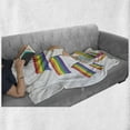 thumbnail image 5 of Rainbow Soft Flannel Fleece Throw Blanket, LGBT Pride Rights Solidarity Love Wins Community on Plain Background, Cozy Plush for Indoor and Outdoor Use, 50" x 60", Multicolor, by Ambesonne, 5 of 5